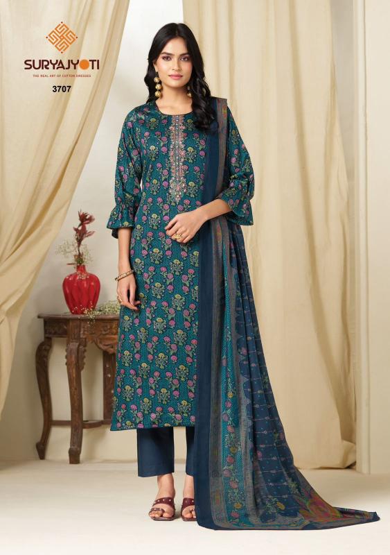 Suryajyoti kalki vol-37 printed self dress material wholesale